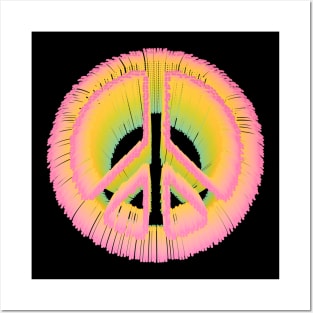 Tropical Peace Symbol Dot Trail Art Posters and Art
